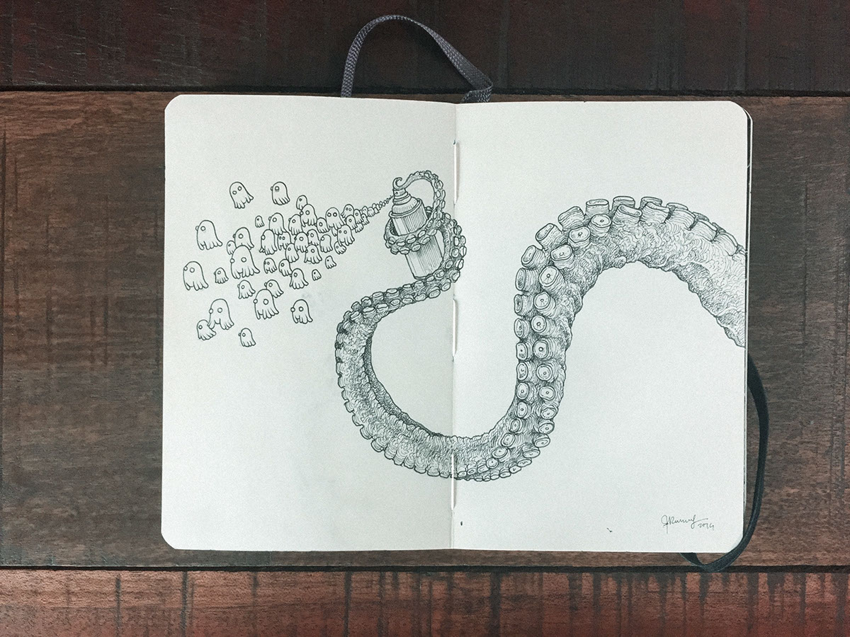 painting，Needle pen，shoes，Hand drawn，