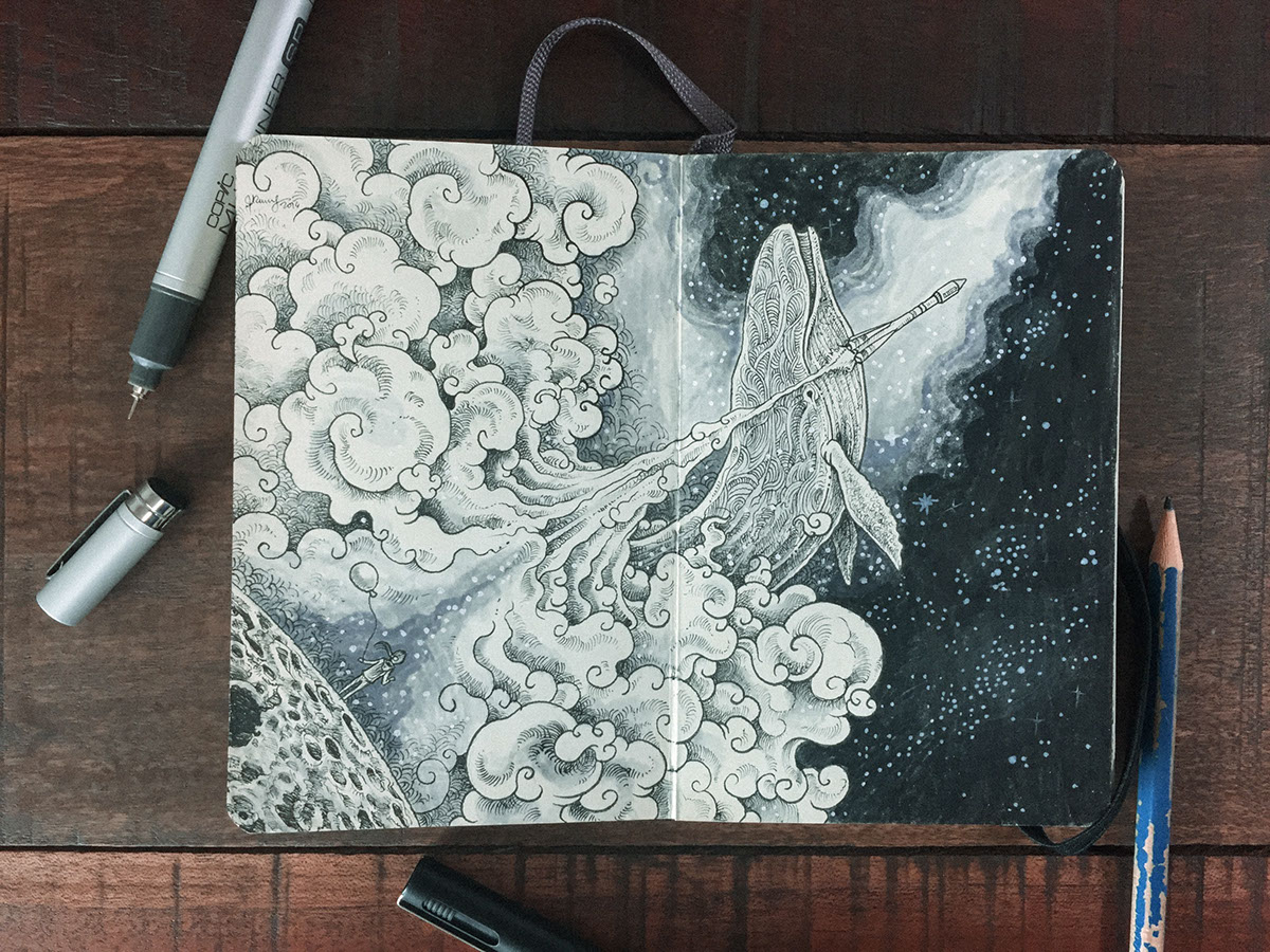 painting，Needle pen，shoes，Hand drawn，