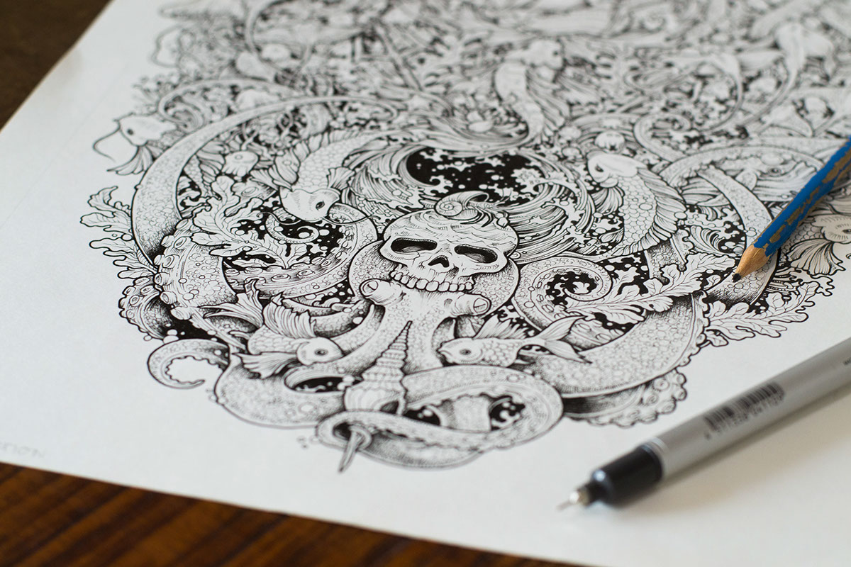 painting，Needle pen，shoes，Hand drawn，