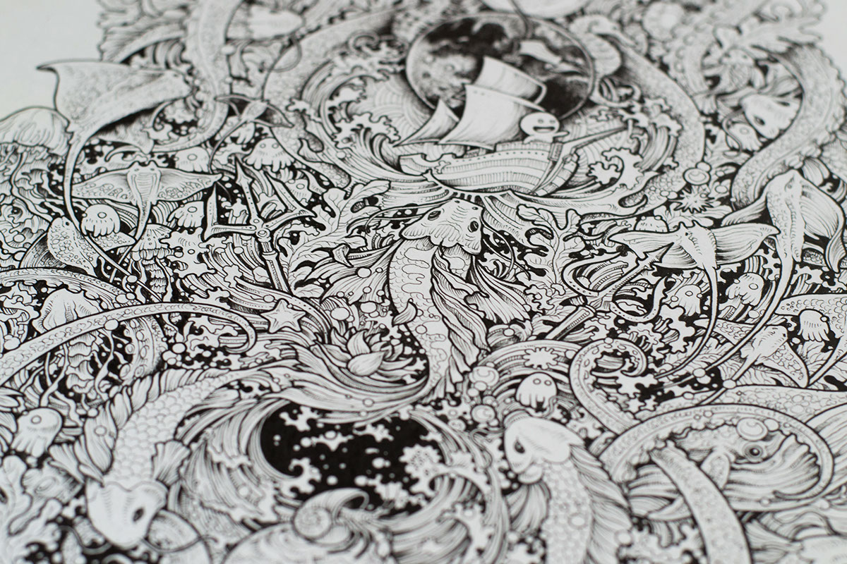 painting，Needle pen，shoes，Hand drawn，