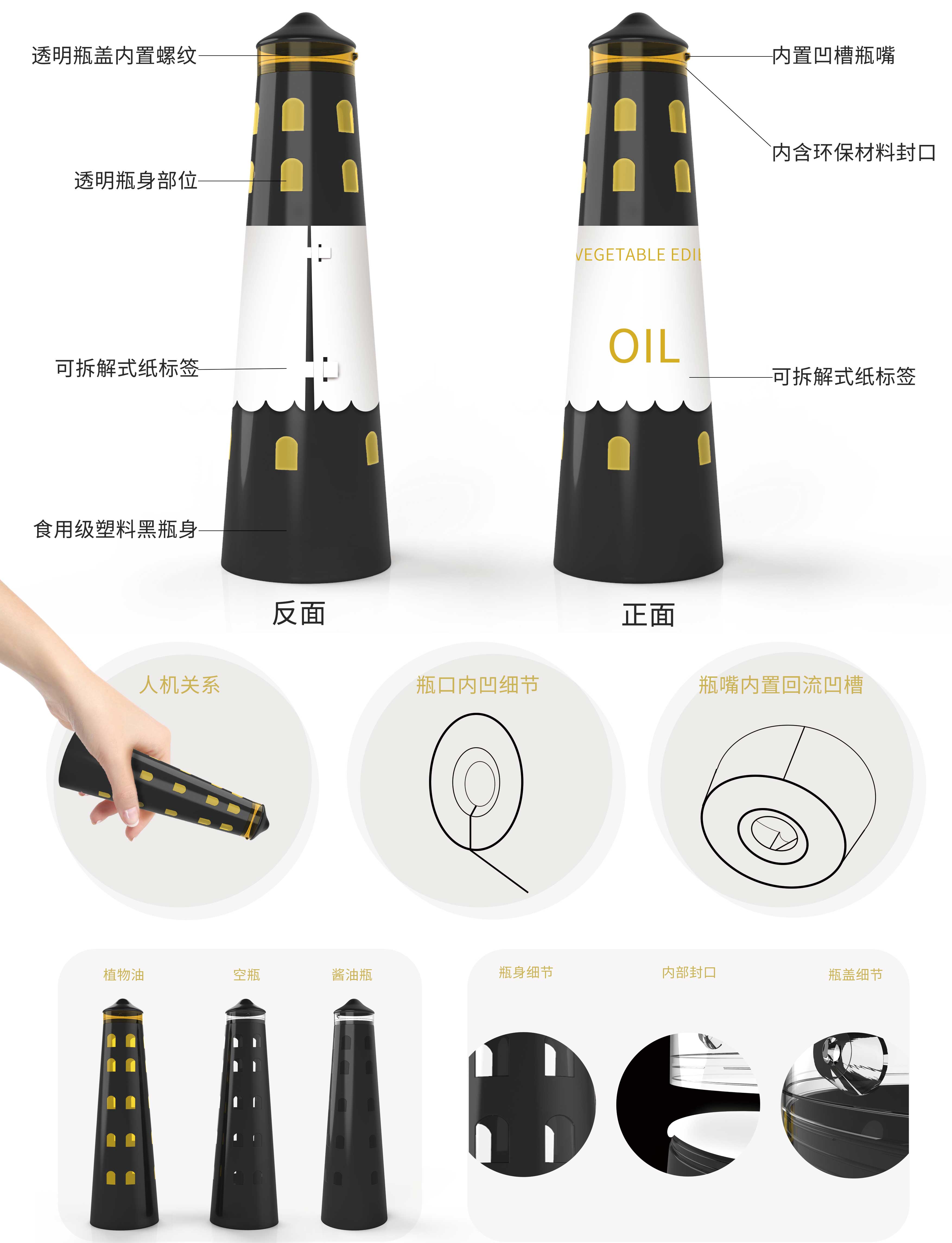 Kitchen, seasoning bottle, Lighthouse，