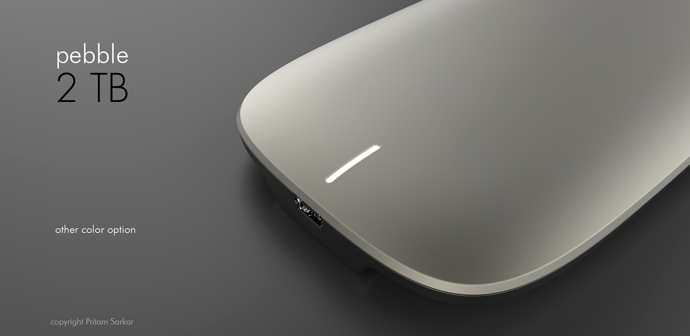 mobile hard disk drive，Simple design，modelling，texture of material，