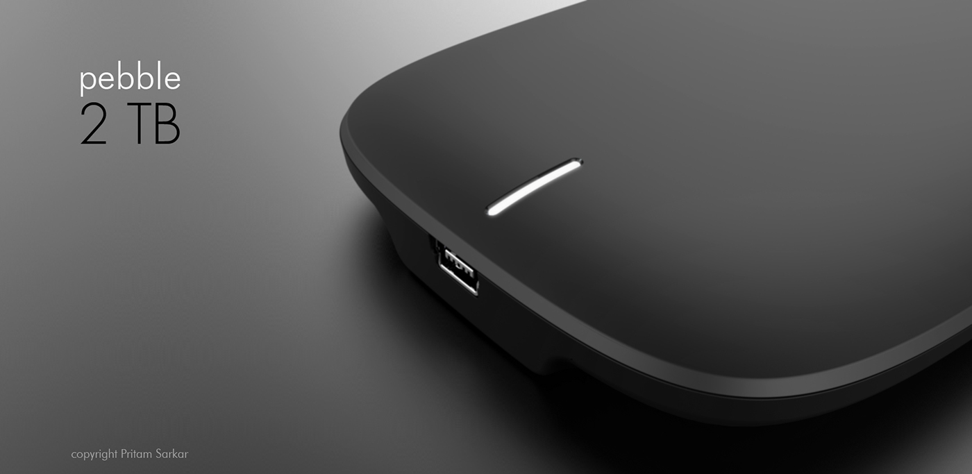 mobile hard disk drive，Simple design，modelling，texture of material，