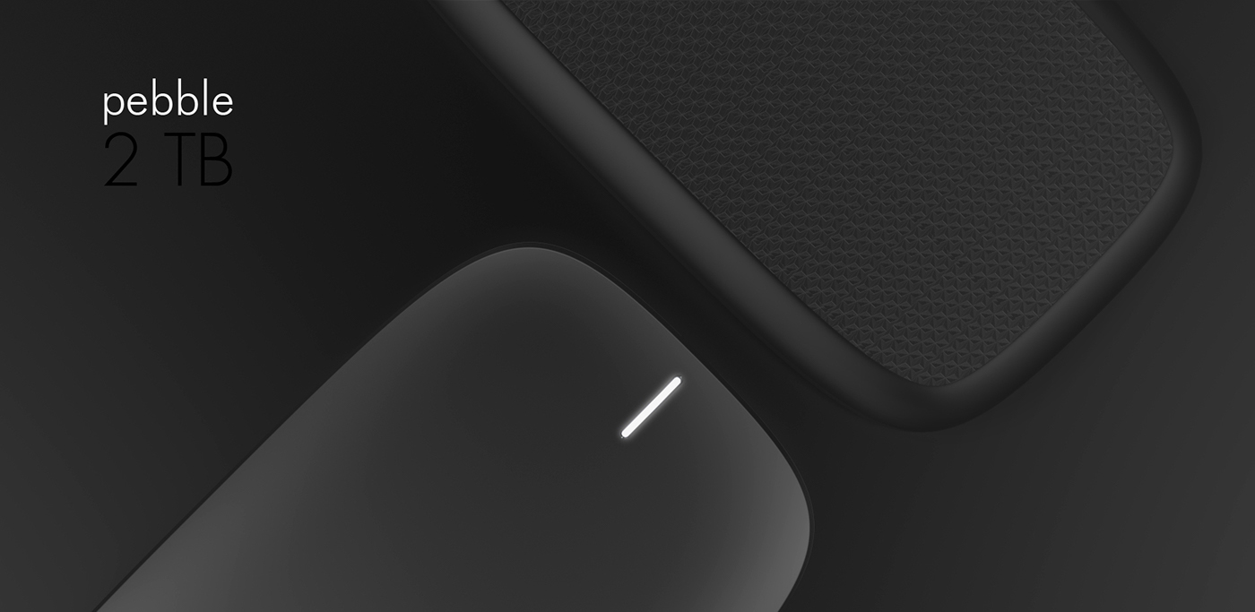 mobile hard disk drive，Simple design，modelling，texture of material，