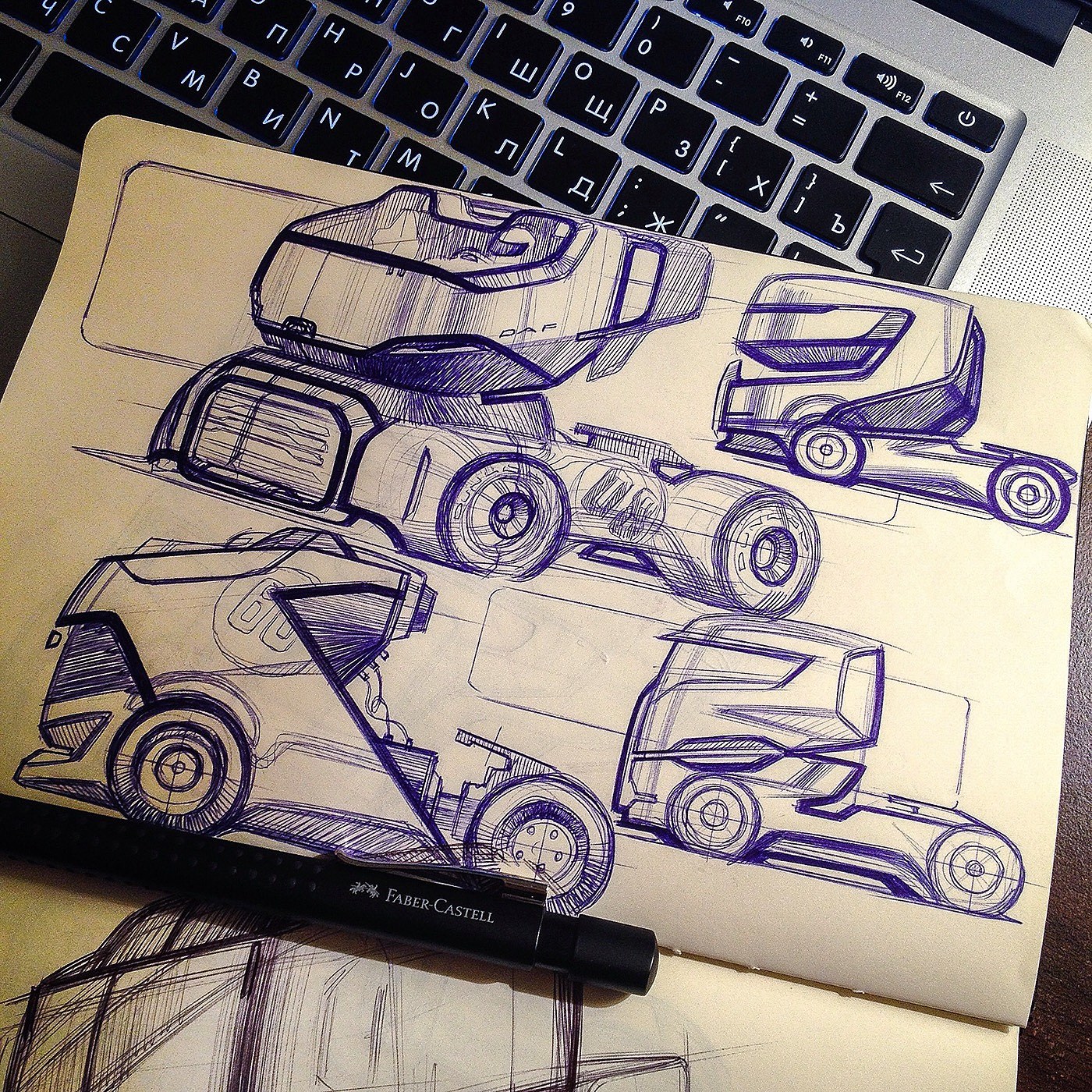 Hand drawn，automobile，draft，elephant，