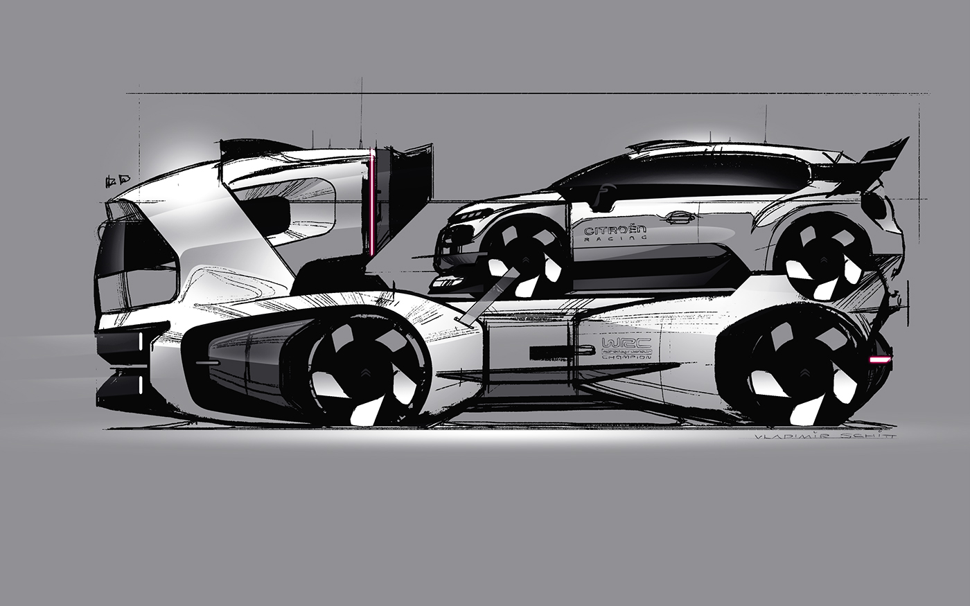 Hand drawn，automobile，draft，elephant，