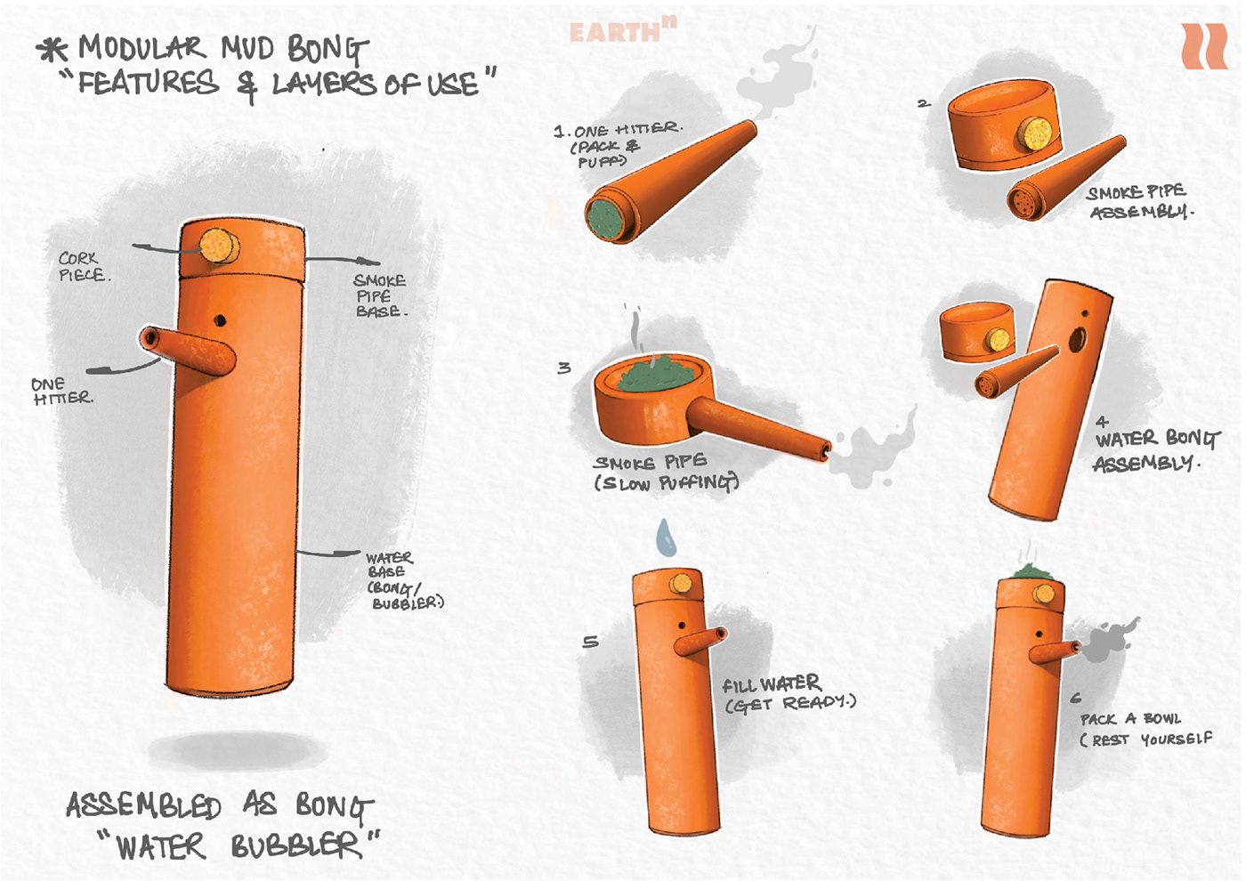 simple，EARTHN，pipe，ceramics，Organic materials，