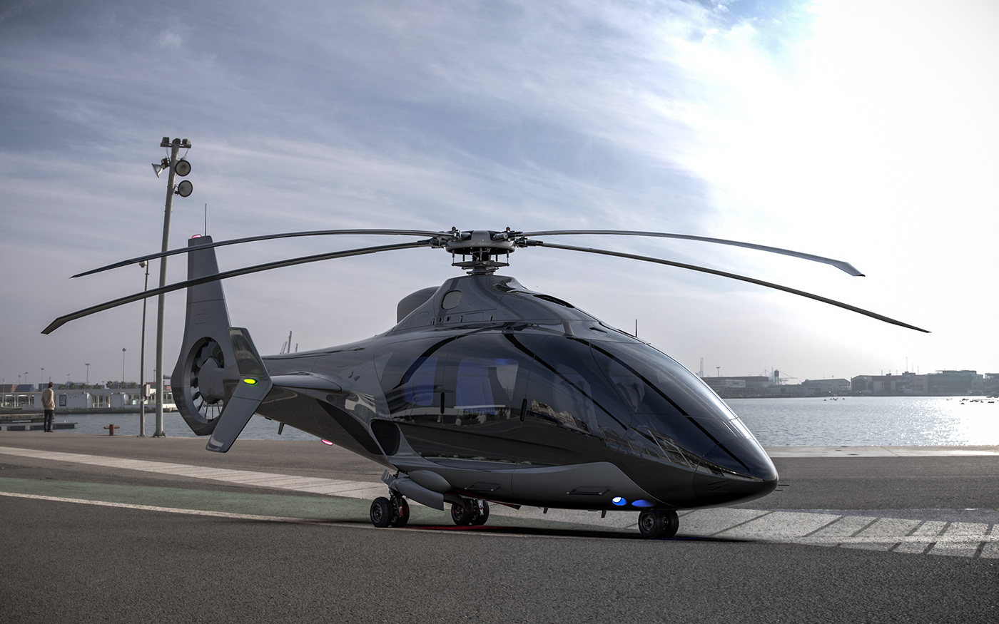 H6 Sky Wolf，helicopter，Render，Hydrogen，