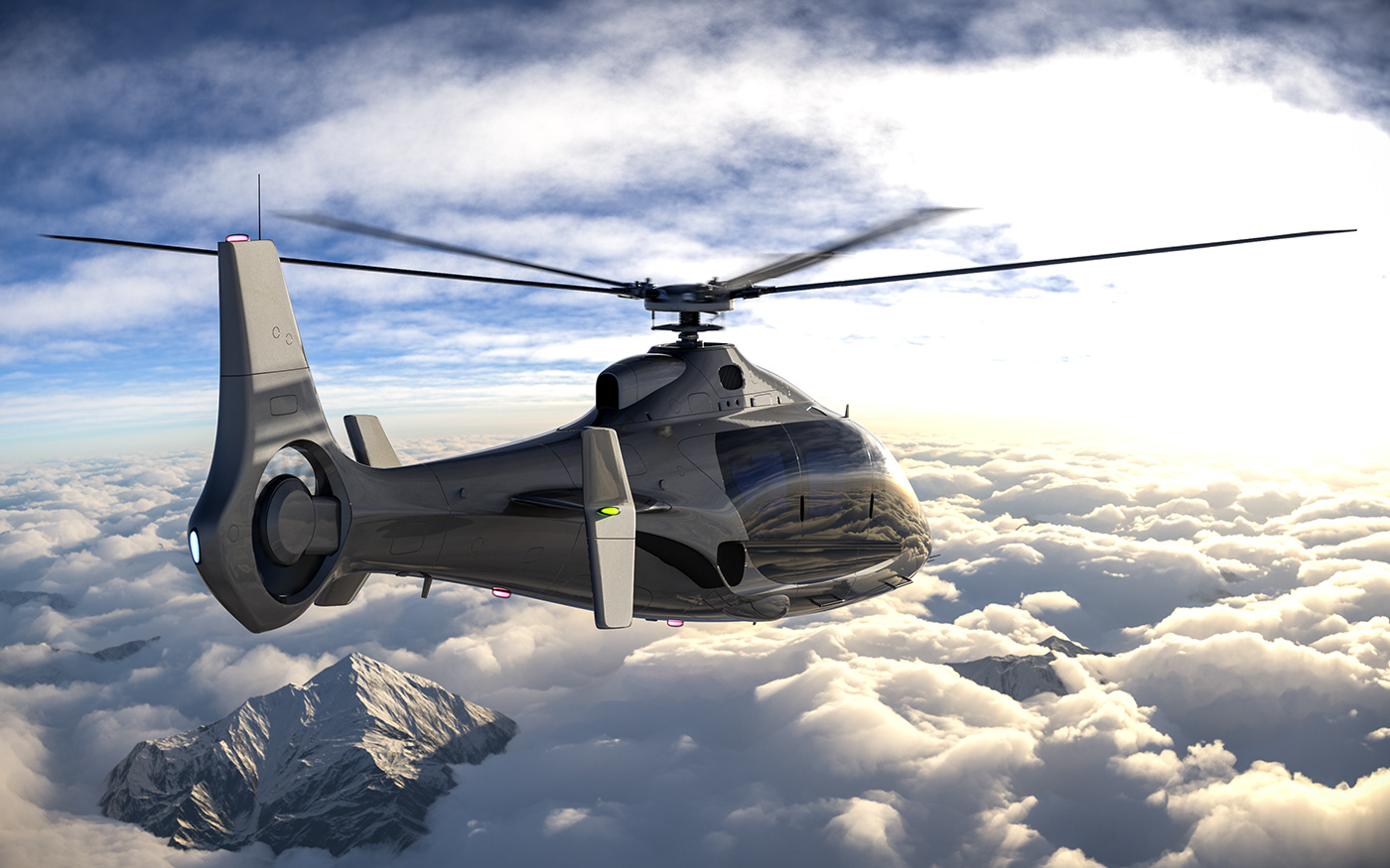 H6 Sky Wolf，helicopter，Render，Hydrogen，