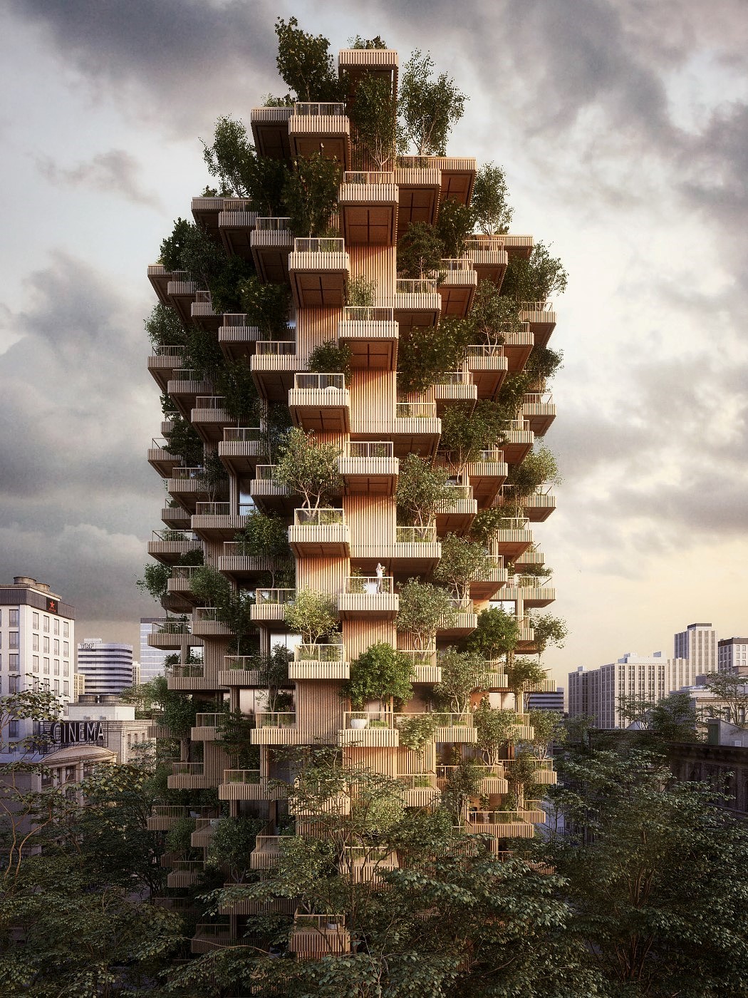 Architecture，lighting，modelling，all around，Green plant，
