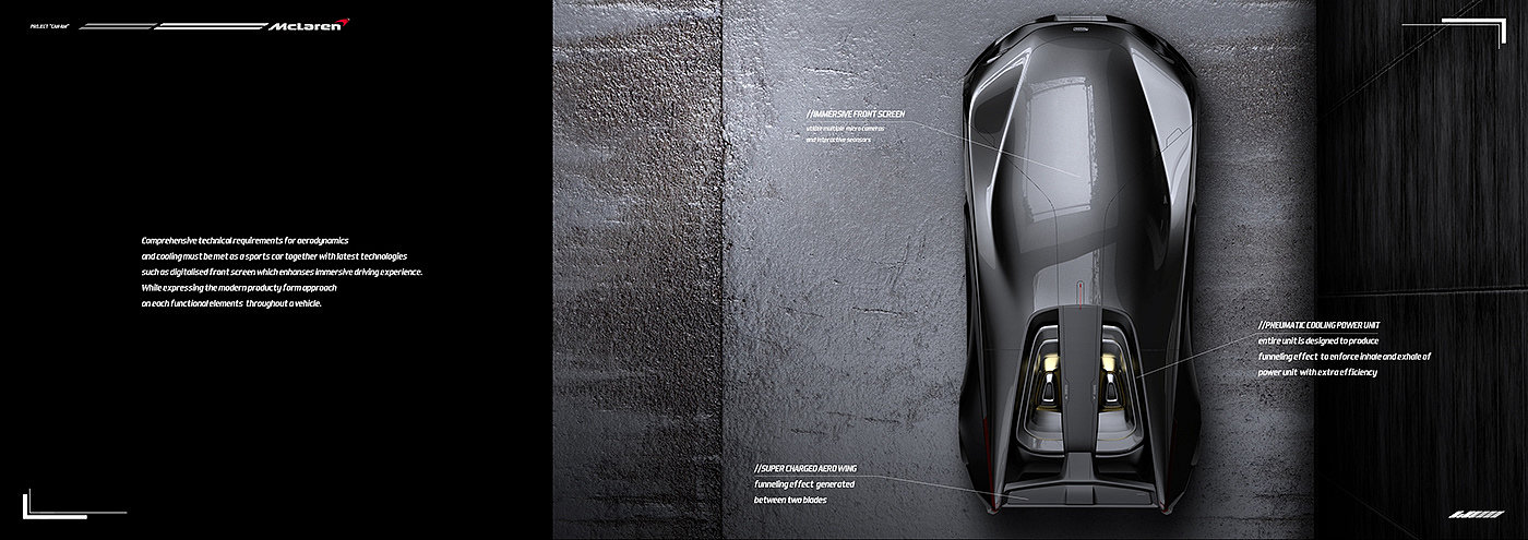 industrial design，product design，vehicle，Mclaren，conceptual design，Concept Car，Super run，