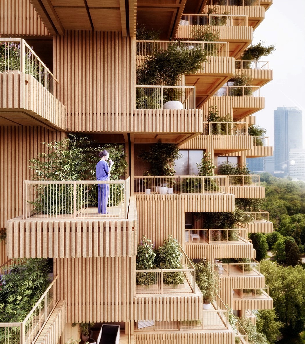 Architecture，lighting，modelling，all around，Green plant，