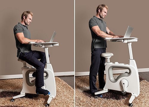 Fitness bike with table，