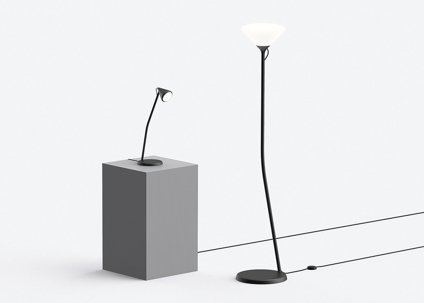 Floor lamp，Desk lamp，Cable，