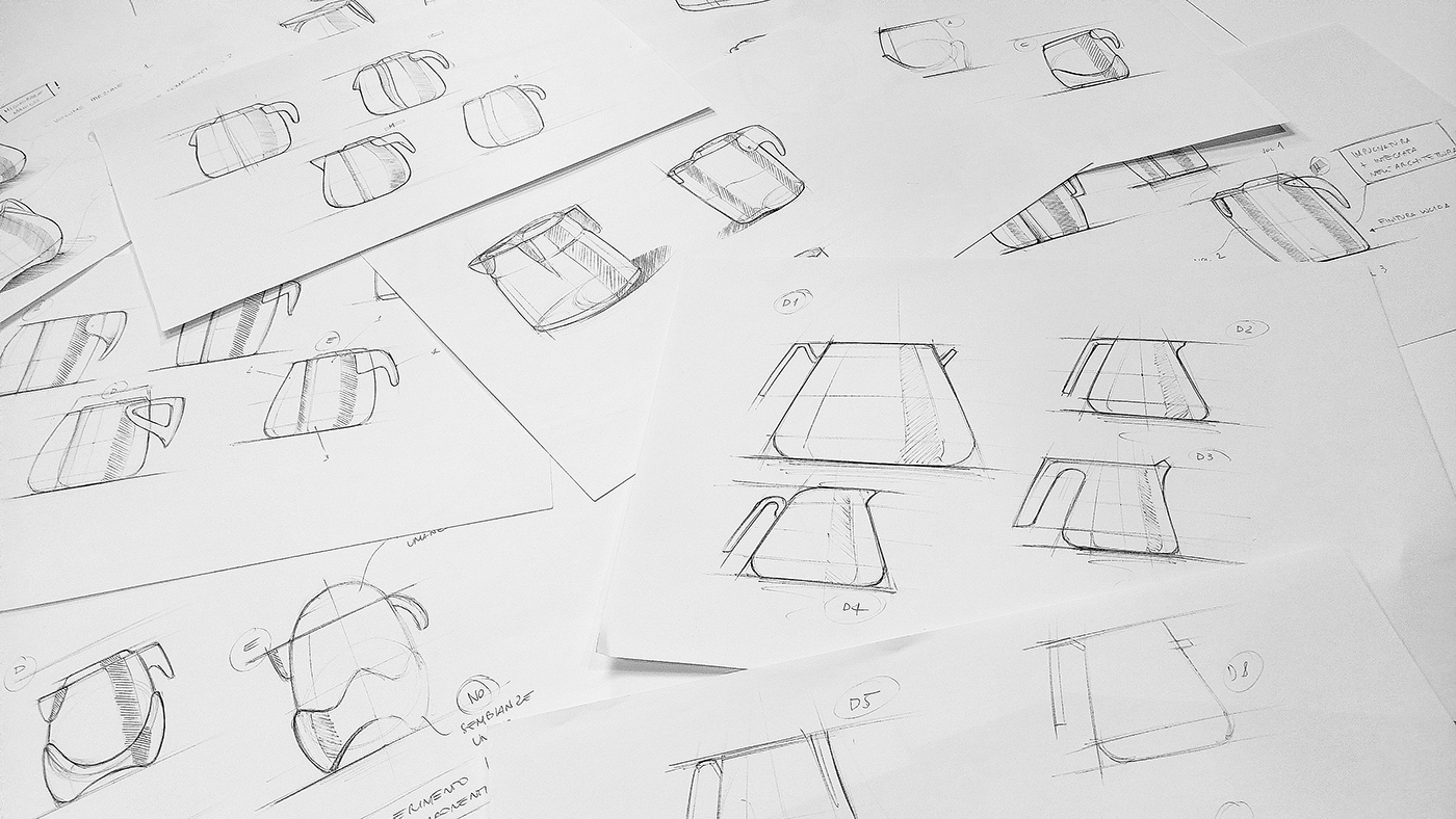 Hand drawn，kettle，line，Kitchen appliances，