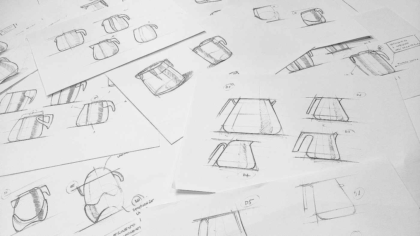 Hand drawn，kettle，line，Kitchen appliances，