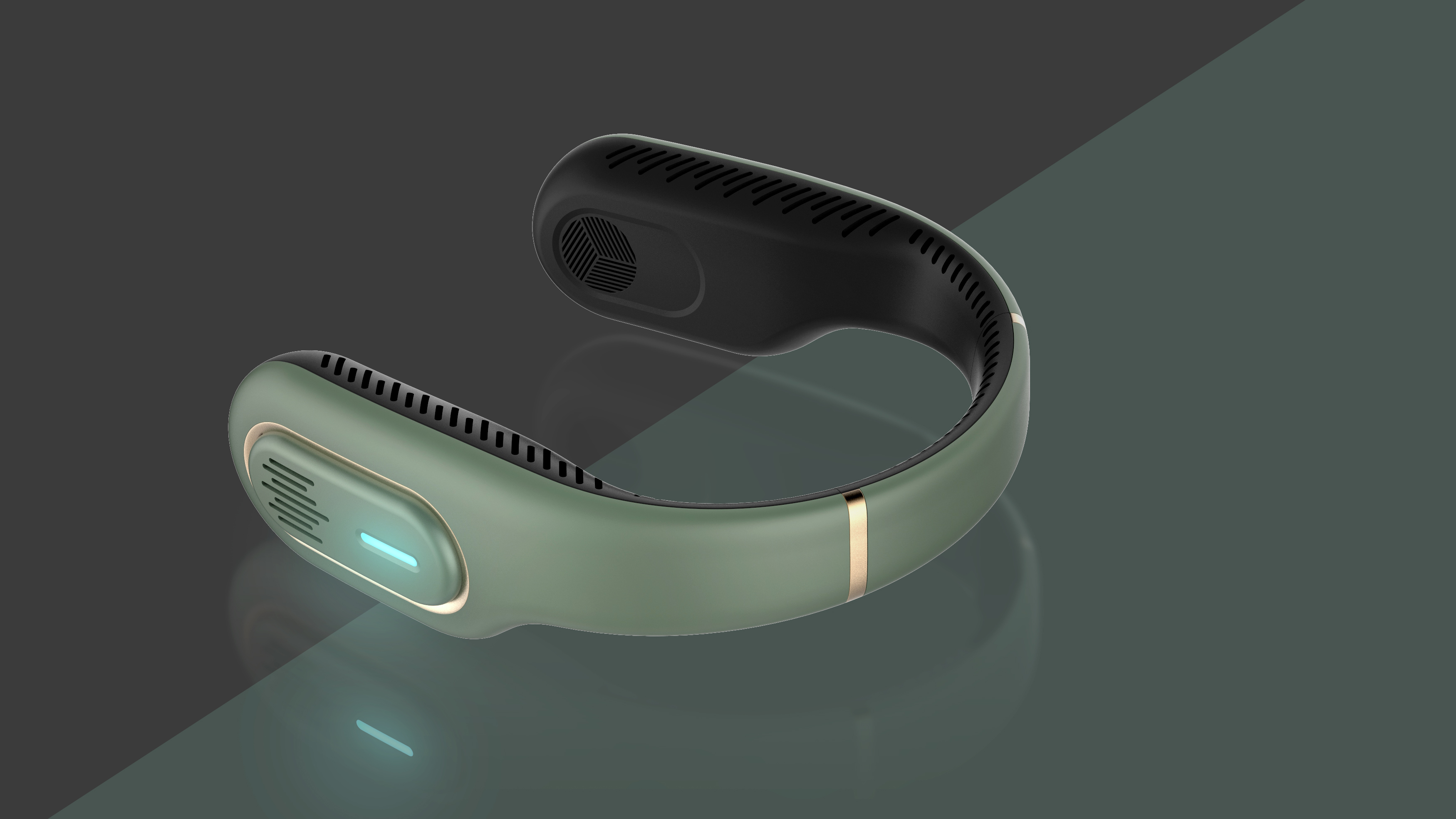 Hanging neck fan design，