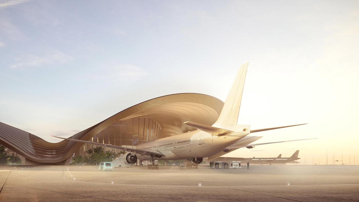 Saudi Arabia，Desert landscape，Red Sea International Airport，