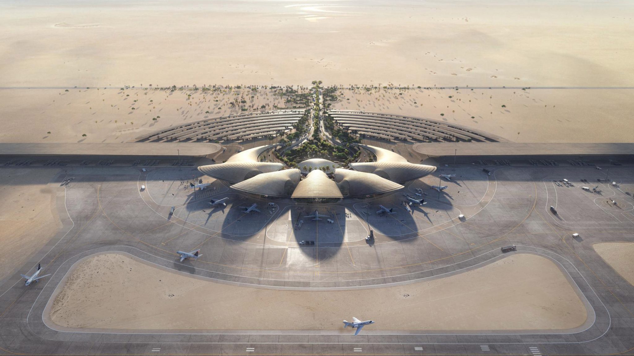 Saudi Arabia，Desert landscape，Red Sea International Airport，