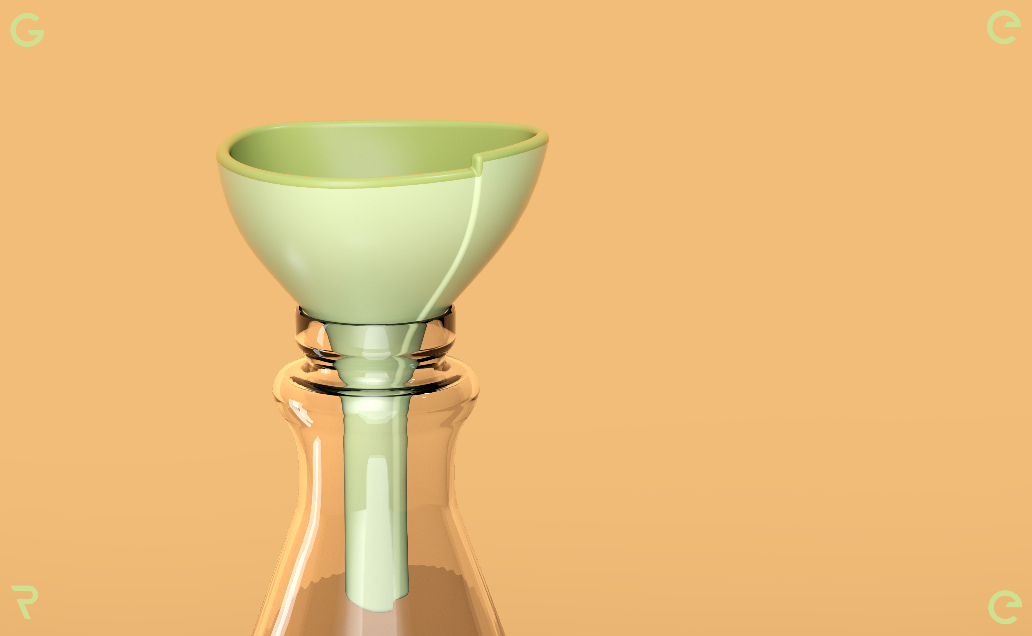 Grey design，Kitchen supplies，funnel，Color contrast design，Geometric design，