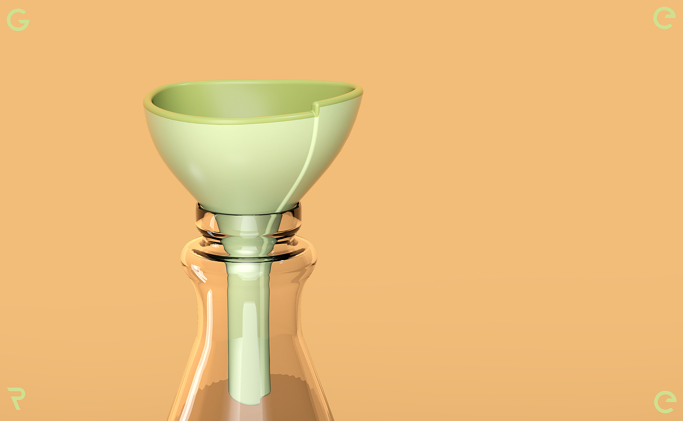 Grey design，Kitchen supplies，funnel，Color contrast design，Geometric design，