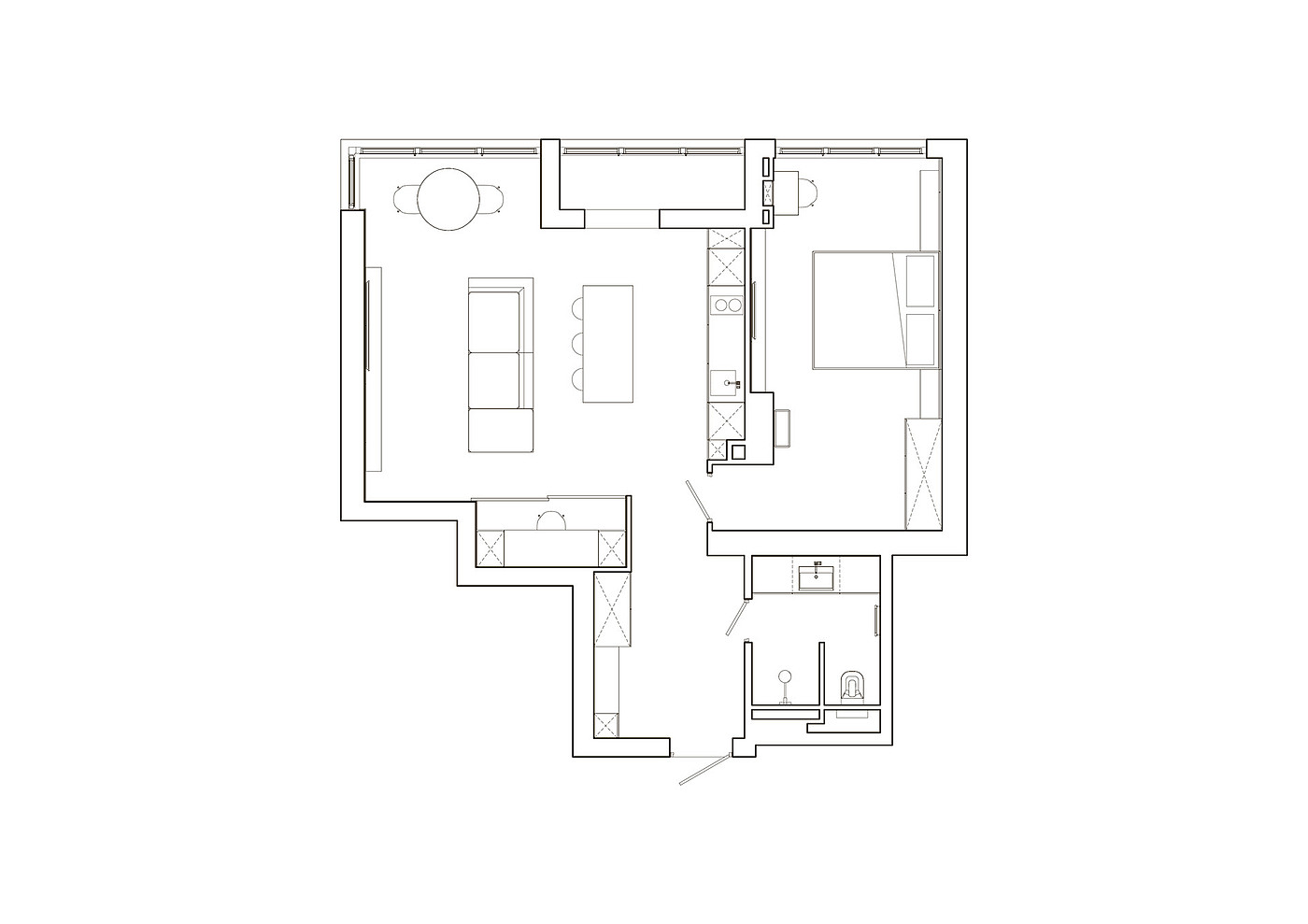 Turovksokogo，Minimalism，apartment，
