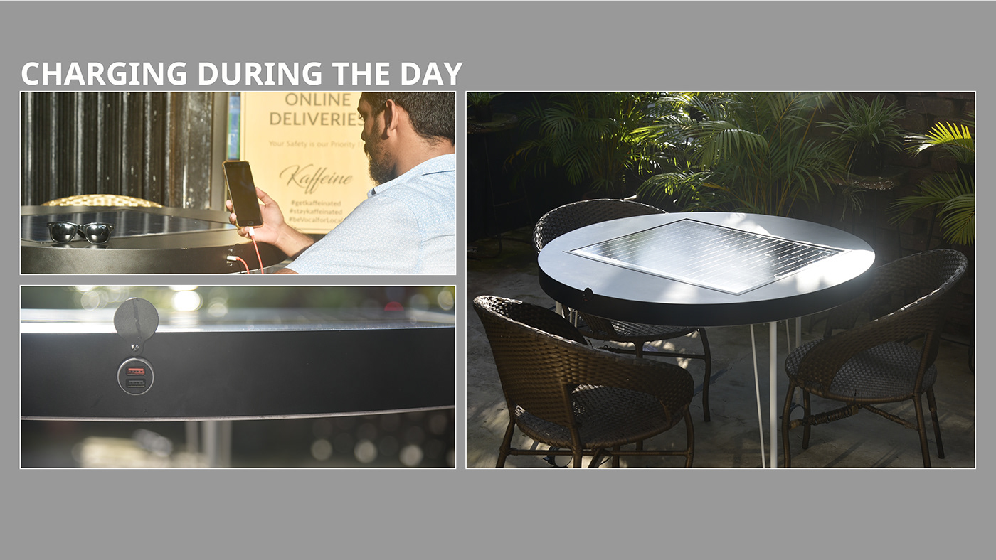 solar energy，furniture，Intelligent charging，