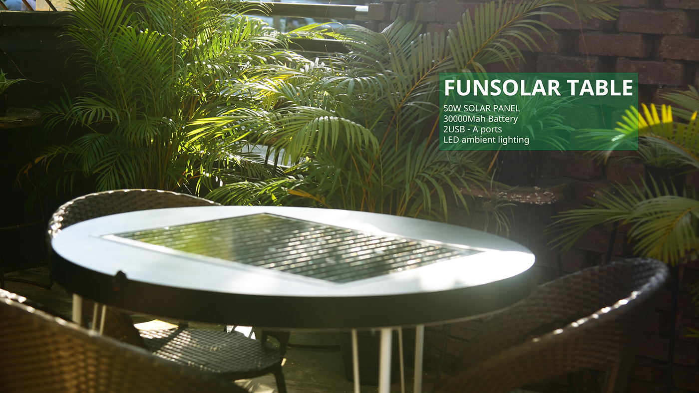 solar energy，furniture，Intelligent charging，