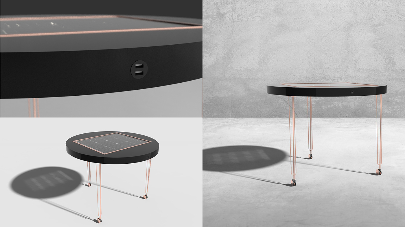 solar energy，furniture，Intelligent charging，