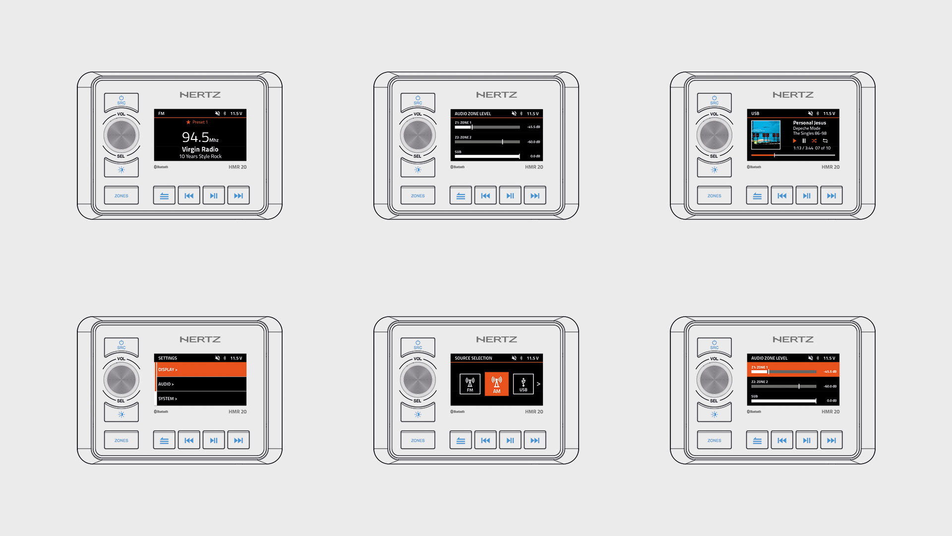 hmr20，Digital media receiver，Marine applications，