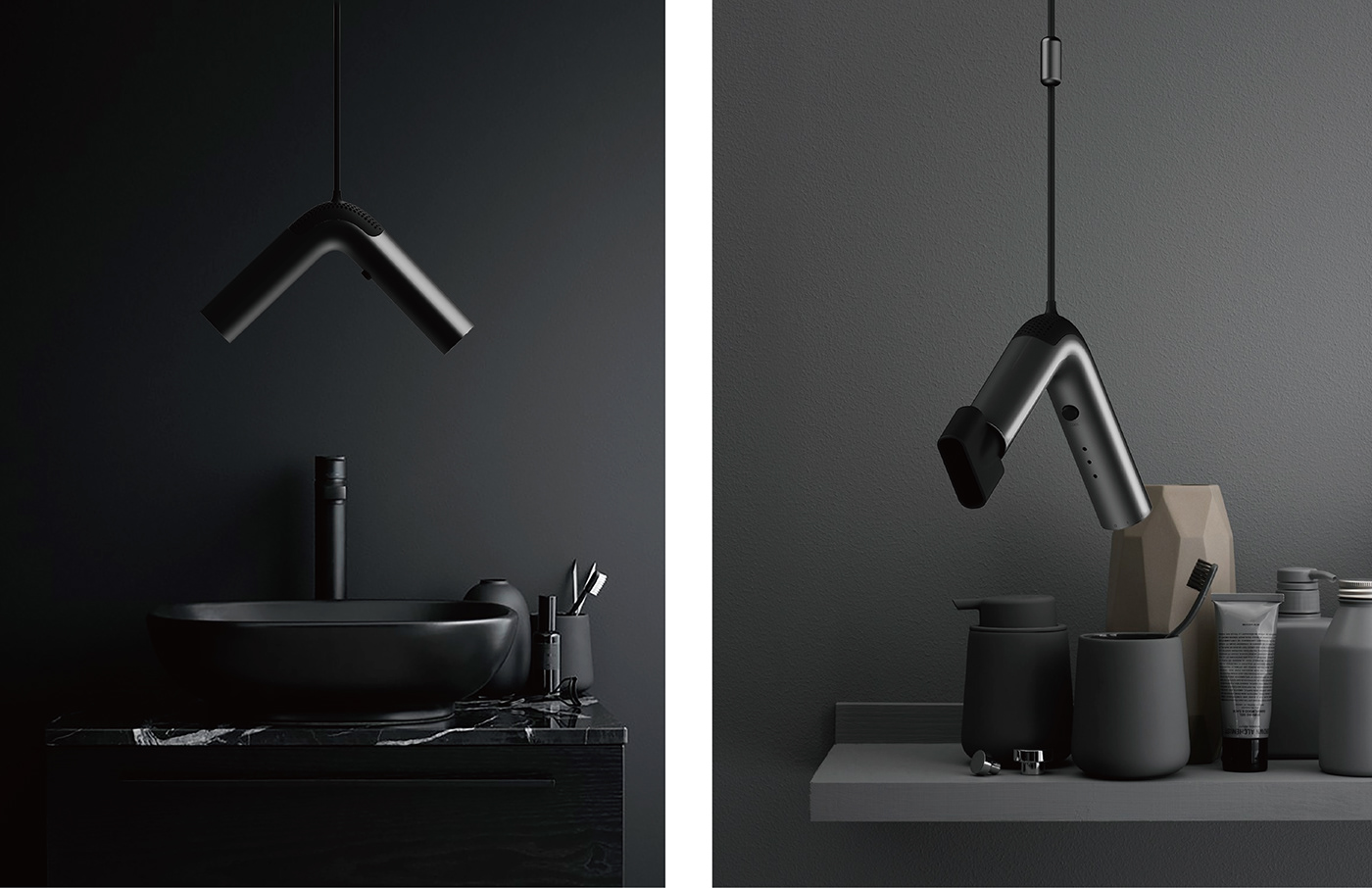 hair drier，Cylindrical design，Shooting，