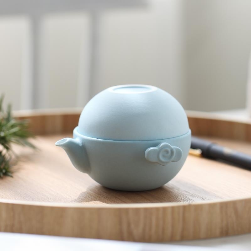 Ceramic tea set，Travel tea set，Jingdezhen ceramics，Express cup，Cultural and creative products，Mid autumn festival gifts，