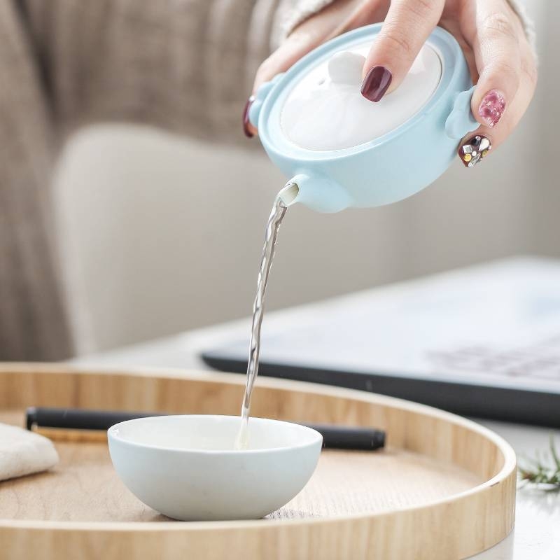 Ceramic tea set，Travel tea set，Jingdezhen ceramics，Express cup，Cultural and creative products，Mid autumn festival gifts，