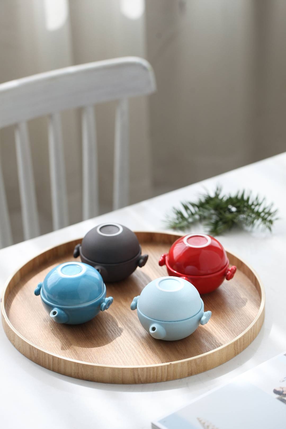 Ceramic tea set，Travel tea set，Jingdezhen ceramics，Express cup，Cultural and creative products，Mid autumn festival gifts，