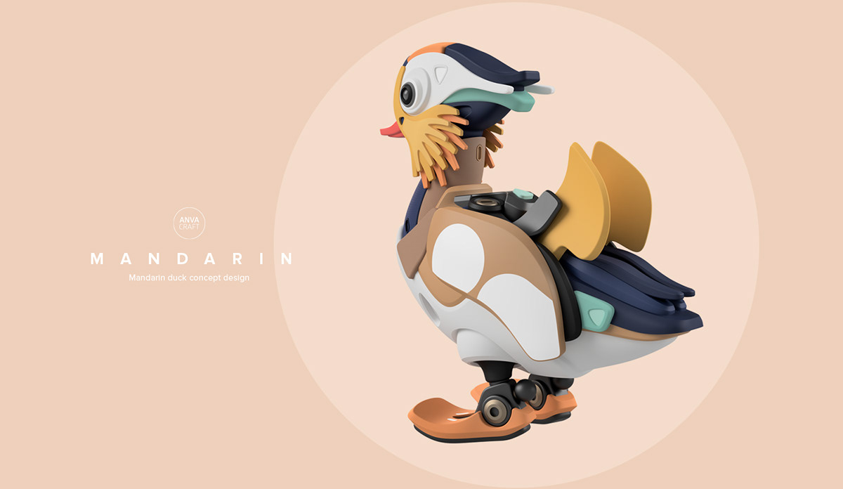 Mandarin Duck，robot，Anton Valishin，