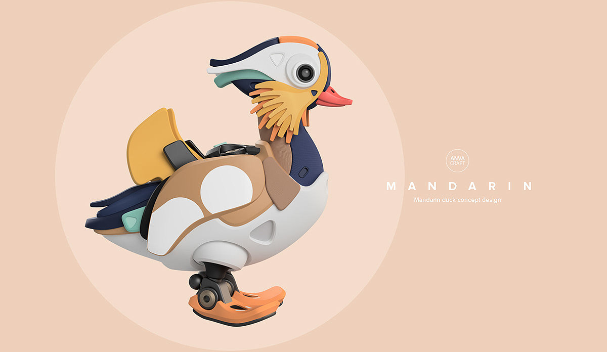 Mandarin Duck，robot，Anton Valishin，