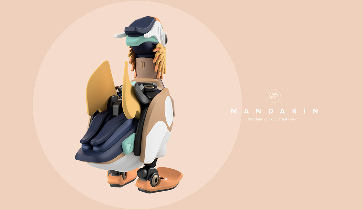 Mandarin Duck，robot，Anton Valishin，