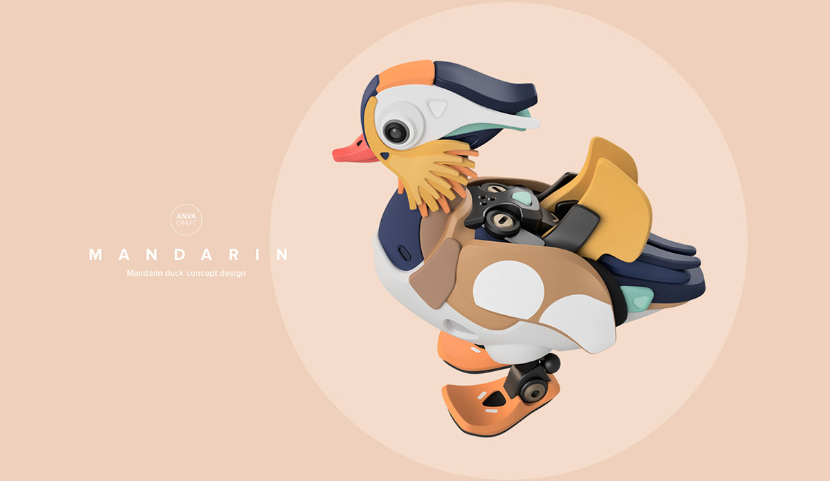 Mandarin Duck，robot，Anton Valishin，