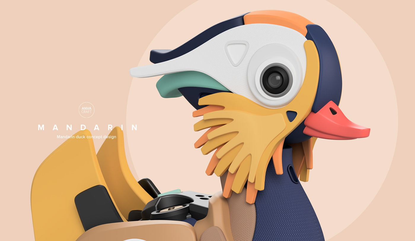 Mandarin Duck，robot，Anton Valishin，