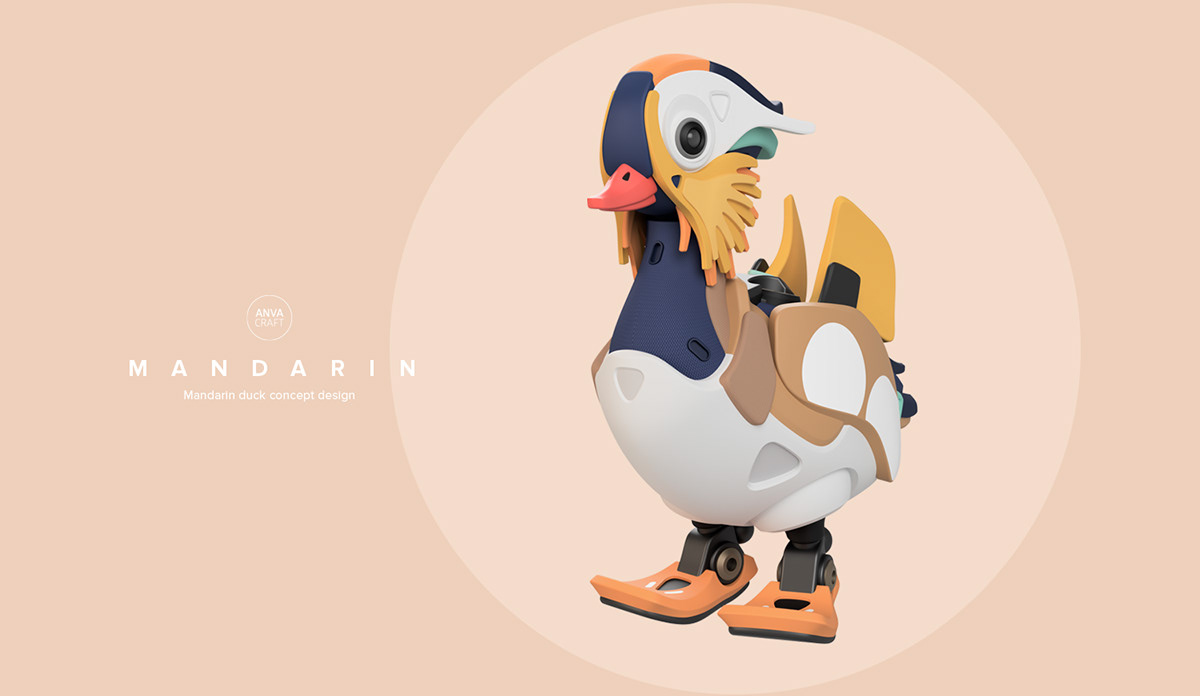 Mandarin Duck，robot，Anton Valishin，