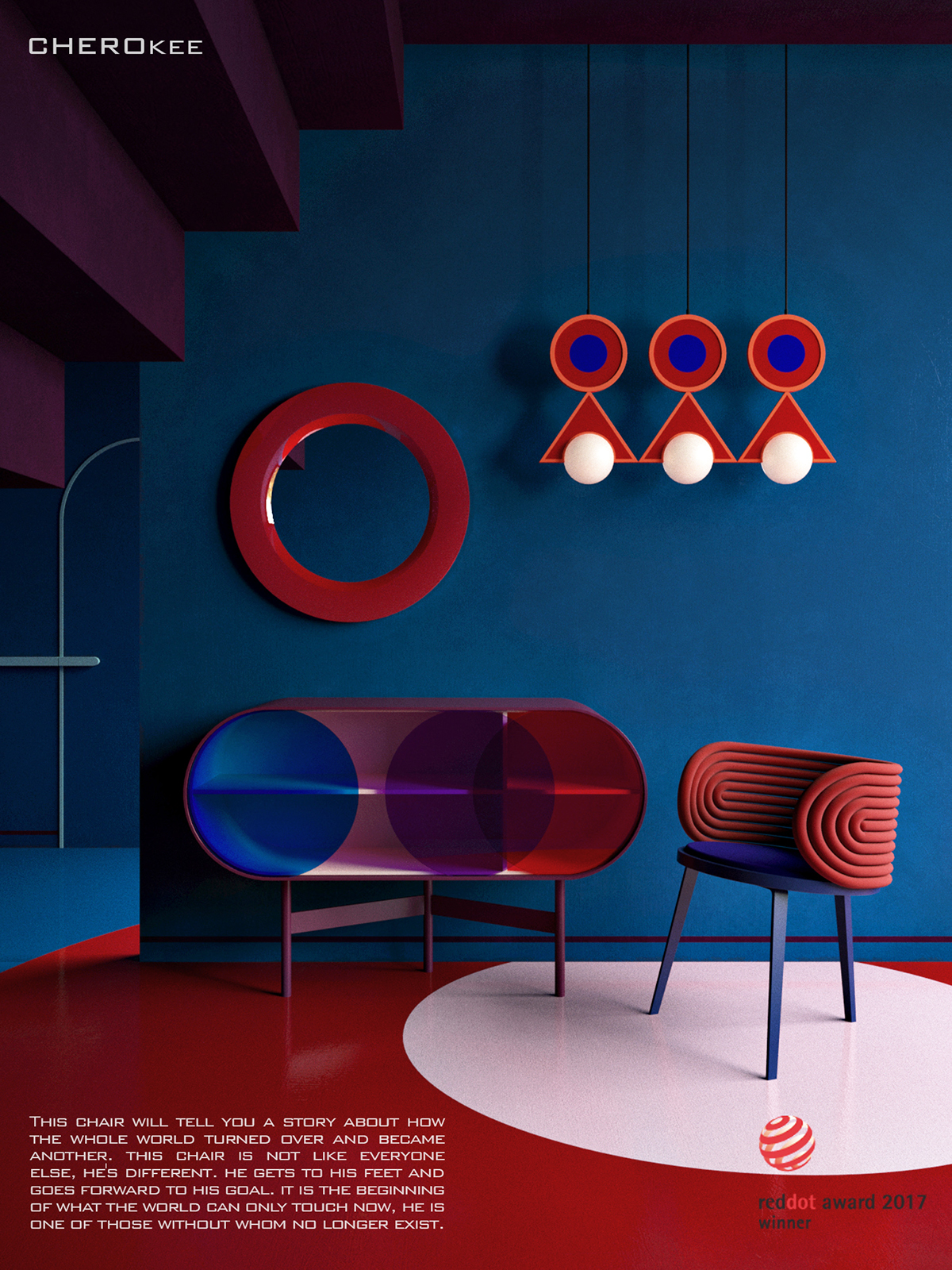 2017 red dot，CHEROKEE，chair，originality，furniture，