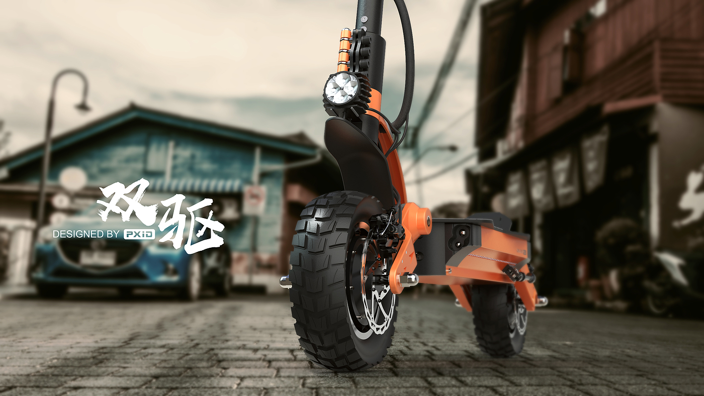 Design of electric scooter，Scooter design，industrial design，Vehicle design，Product appearance design，Product structure design，