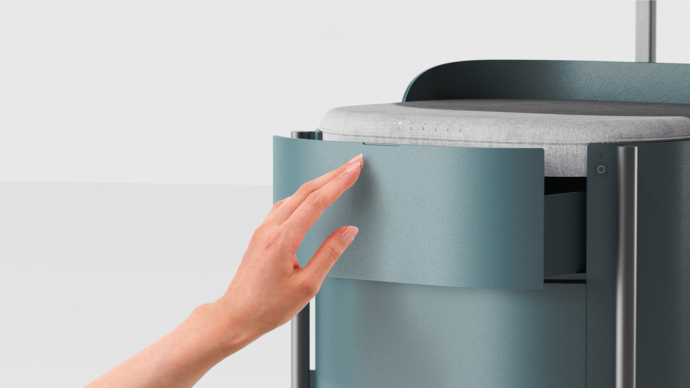 ，bedside cupboard，furniture，Wireless charging technology，