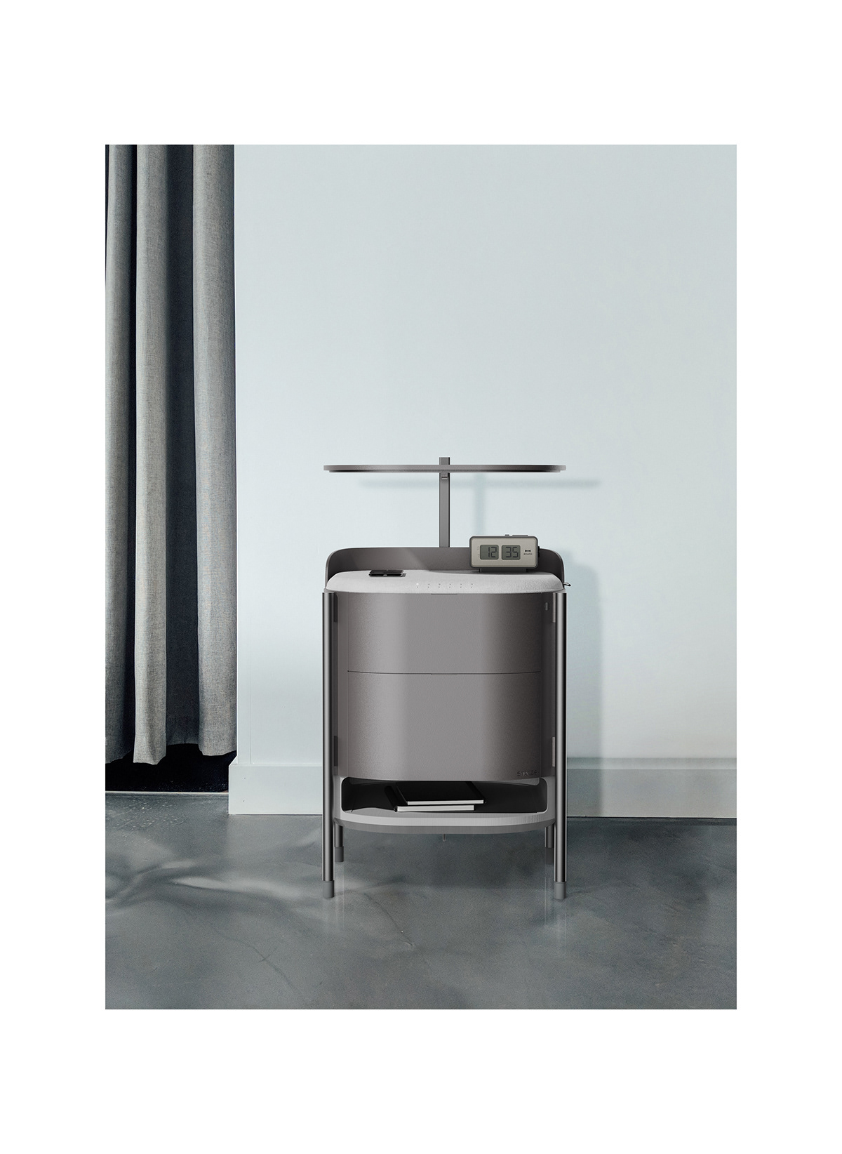 ，bedside cupboard，furniture，Wireless charging technology，