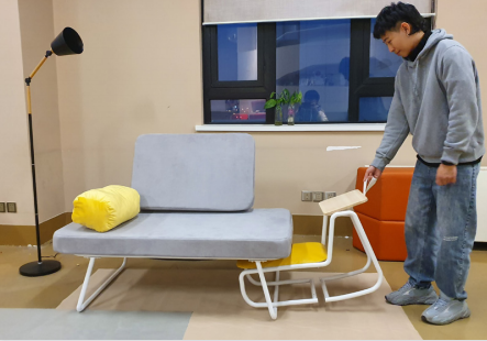 Lovers, communication, sofa，