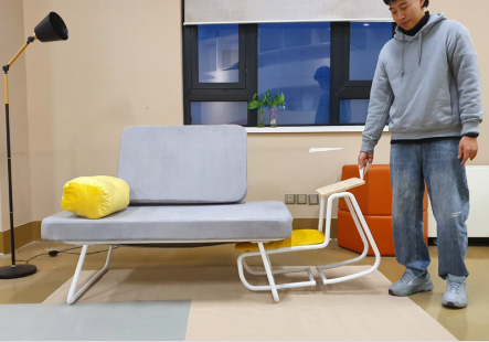 Lovers, communication, sofa，