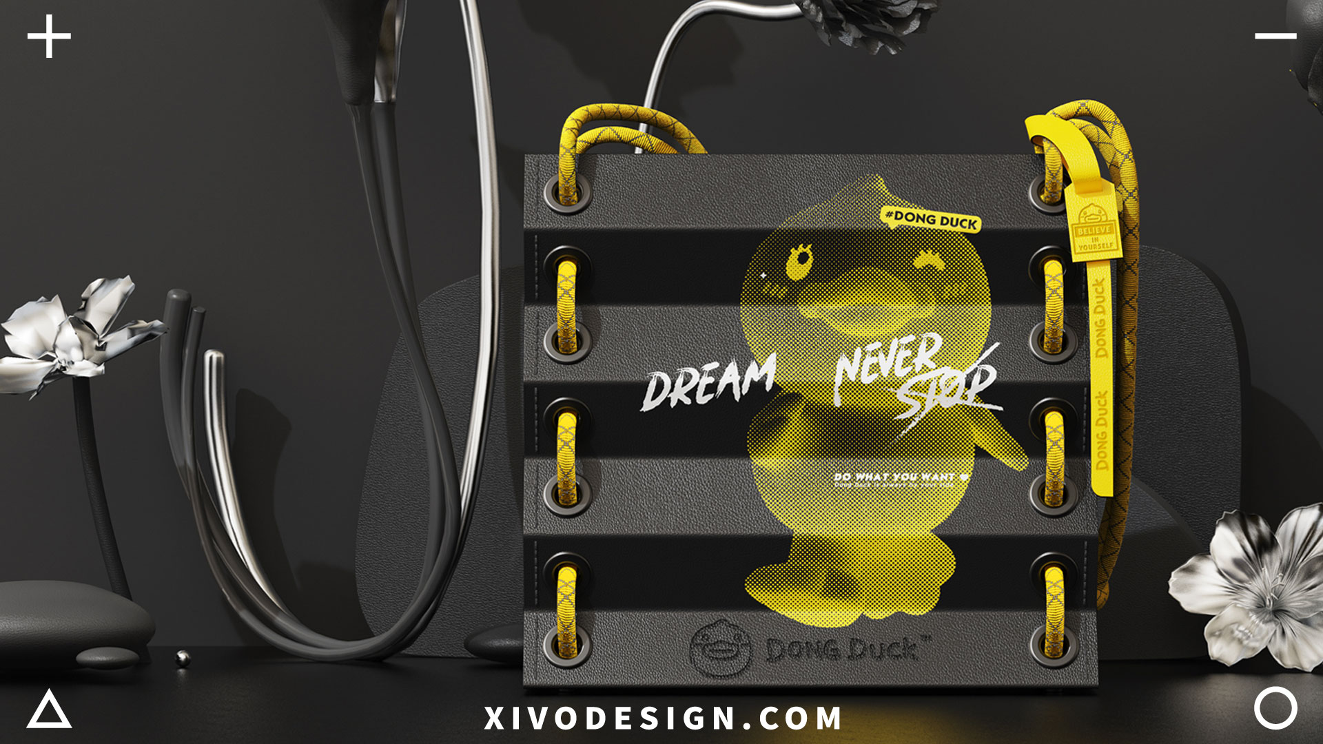 package，Yellow duck，Zhou Dongyu，tide，Cool，personal，lovely，