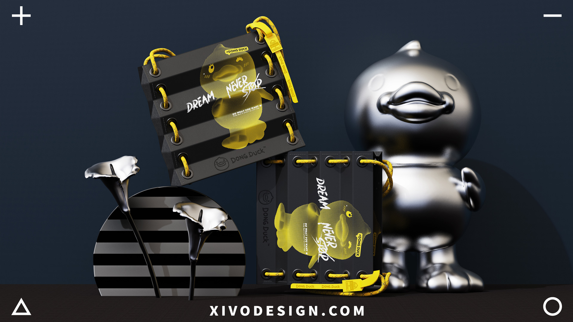 package，Yellow duck，Zhou Dongyu，tide，Cool，personal，lovely，