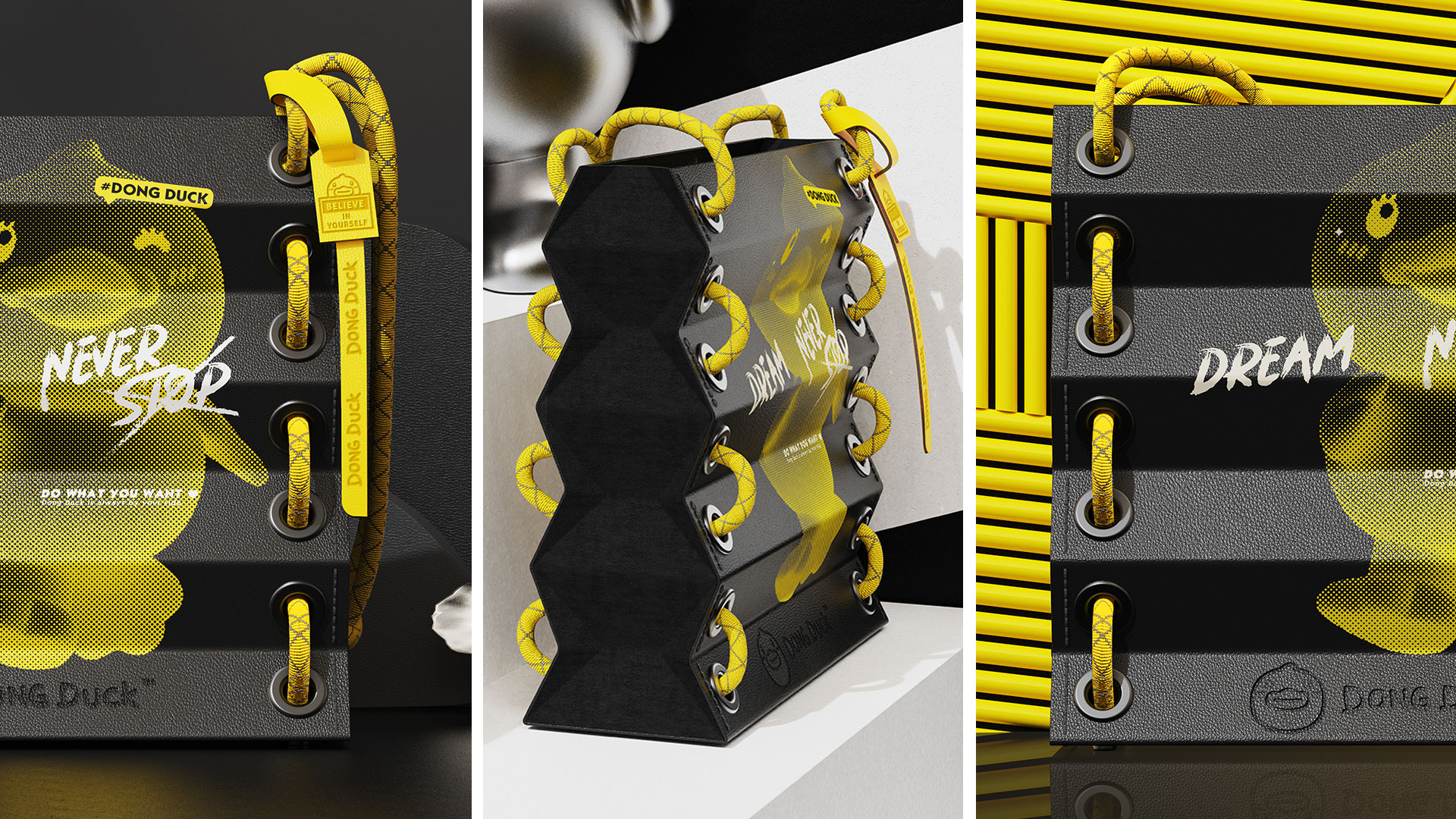 package，Yellow duck，Zhou Dongyu，tide，Cool，personal，lovely，