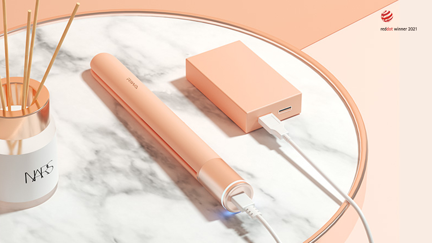 Hair curler，fashion，Simplicity，Appearance design，hair straightener，Red dot award，small home appliances，Sense of science and technology，